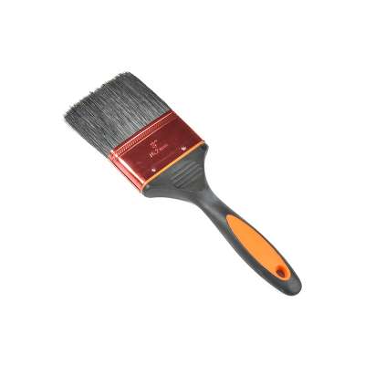 Paint Brush With Rubber Plastic handle  black  filament mixed bristle